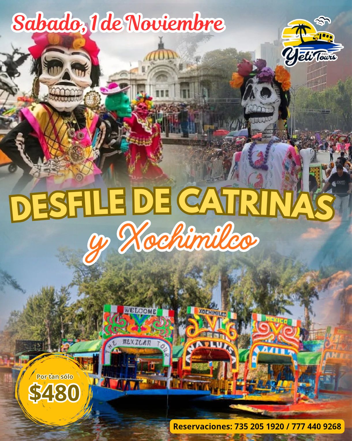 Desfile de Catrinas y Xochimilco
